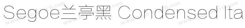 Segoe兰亭黑 Condensed Italic字体转换